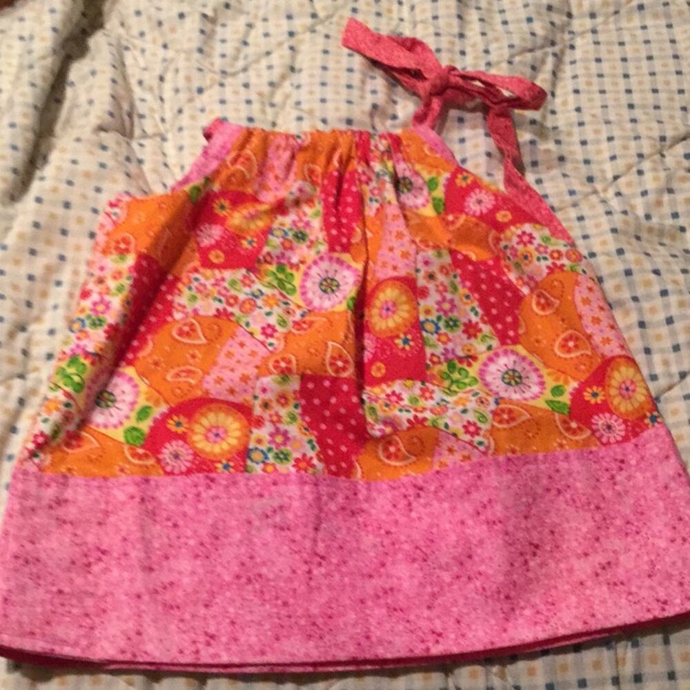 Baby girl tie neckline dress worn once